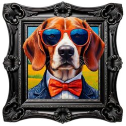 Extra Funky Beagle Pet Dog Wall Art