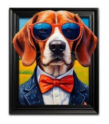 Funky Beagle Pet Dog Wall Art