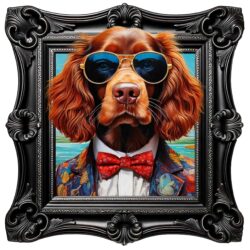 Extra Funky Brown Spaniel Pet Dog Wall Art