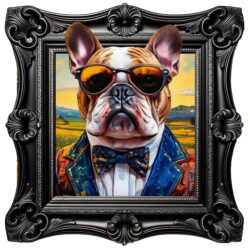 Extra Funky British Bulldog Pet Dog Wall Art