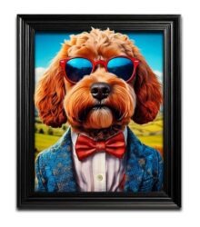 Funky Cockapoo Dog Wall Art
