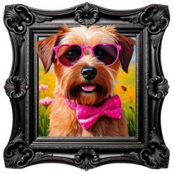 Extra Funky Border Terrier Female Pet Dog Wall Art