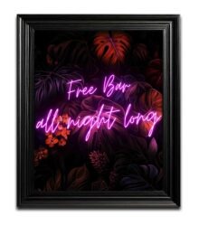 Free Bar Weatherproof Wall Art