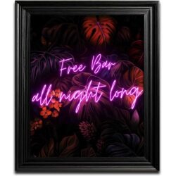 Free Bar Weatherproof Wall Art
