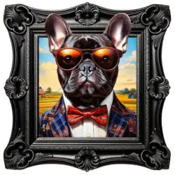 Extra Funky French Bulldog Pet Dog Wall Art