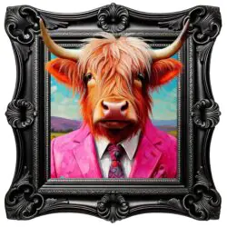 Extra Funky Cow Wall Art