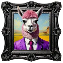 Extra Funky Llama Garden Wall Art