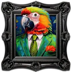 Funky Parrot Wall Art (in stock) Large
