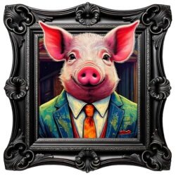 Extra Funky Pig Wall Art