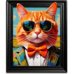 Funky Ginger Cat Wall Art