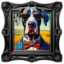 Extra Funky Great Dane Pet Dog Wall Art