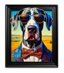 Funky Great Dane Dog Wall Art