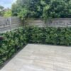 Yorkshire white foliage wall panel on block wall