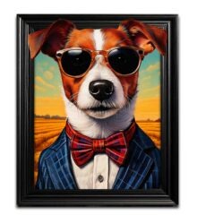 Funky Jack Russell Terrier Dog Wall Art