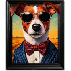 Funky Jack Russell Terrier Dog Wall Art