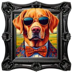 Extra Funky Labrador Pet Dog Wall Art