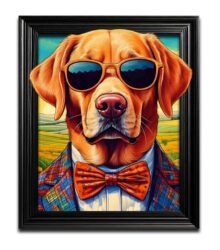 Funky Labrador Dog Wall Art