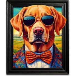 Funky Labrador Dog Wall Art