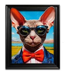 Funky Sphynx Cat Wall Art