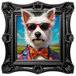 Extra Funky Westie Pet Dog Wall Art