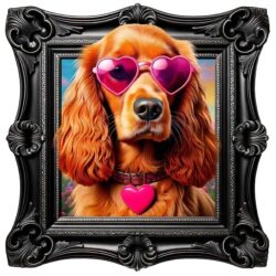 Extra Funky Golden Cocker Spaniel Pet Dog Wall Art