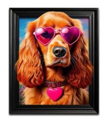 Funky Golden Cocker Spaniel Dog Wall Art