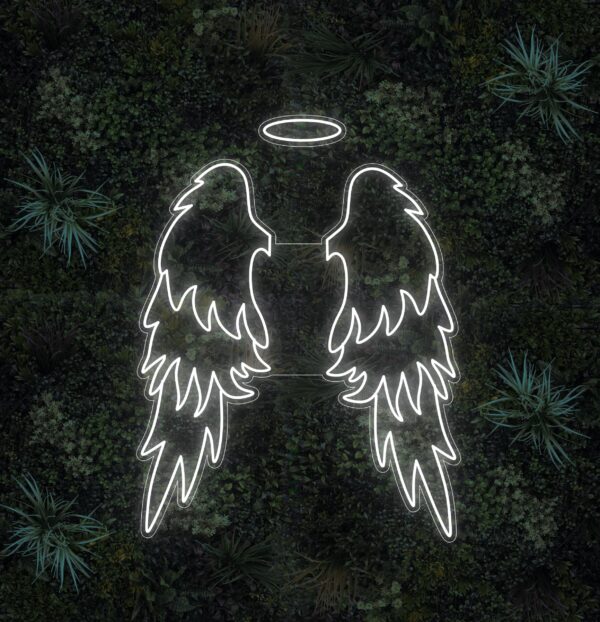 angel wings led lights with halo down