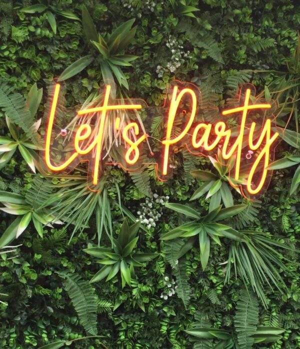 lets party led sign