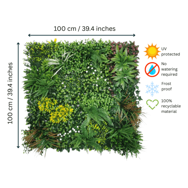 Bloom Artificial Wall Panel 1m
