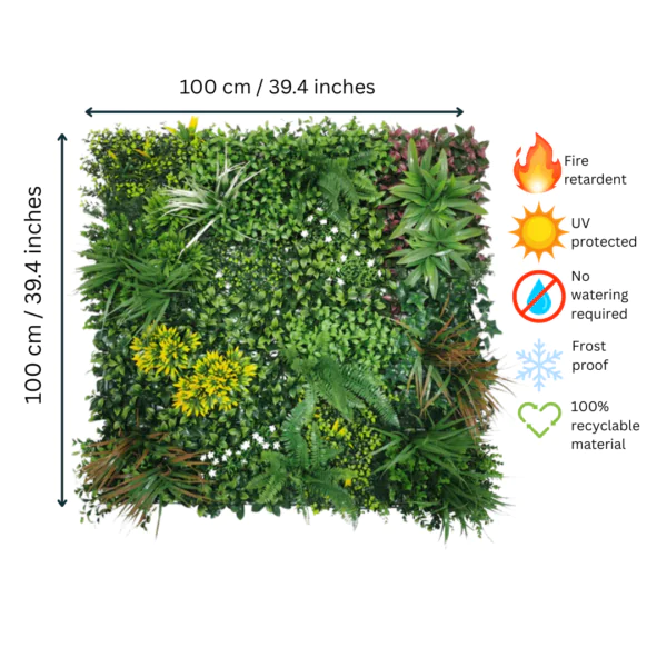Bloom FR Artificial Wall Panel 1m