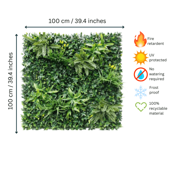 Jungle FR Artificial Wall Panel 1m