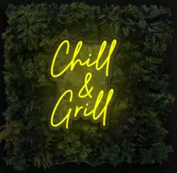 Chill & Grill LED Neon Sign (Pre-made)