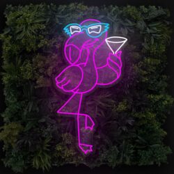 flamingo led neon sign for bars