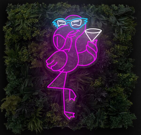 flamingo led neon sign for bars