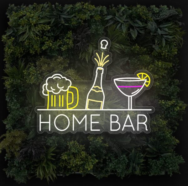 home bar led neon sign for bars
