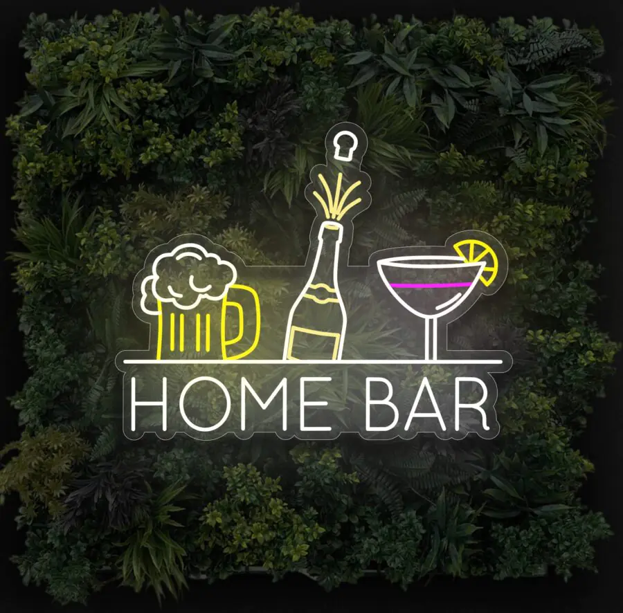 home bar led neon sign for bars