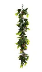 Artificial Trailing Pink Flower Vine UV
