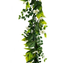 Artificial Trailing White Flower Vine UV