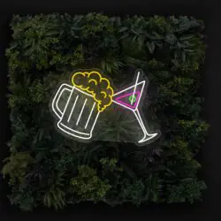 Foam & Fizz Pink LED Neon Sign
