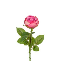 Faux Pink Rose Stem