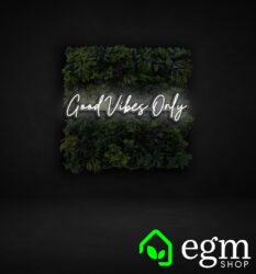 'Good Vibes Only' neon sign