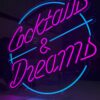 cocktails led neon sign