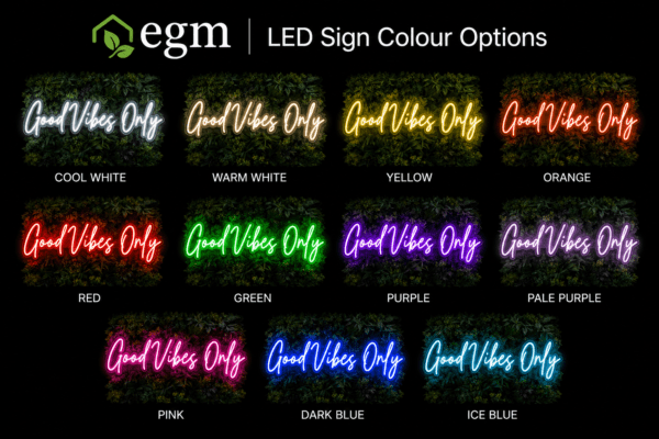 good vibes only led