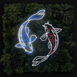 Koi Fish LED Neon Sign (Blue + Orange)