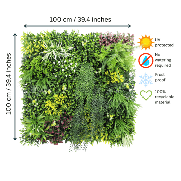 tropical artificial living wall panel