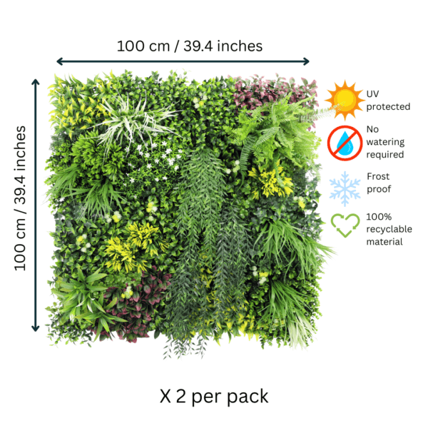 tropical artificial living wall panel